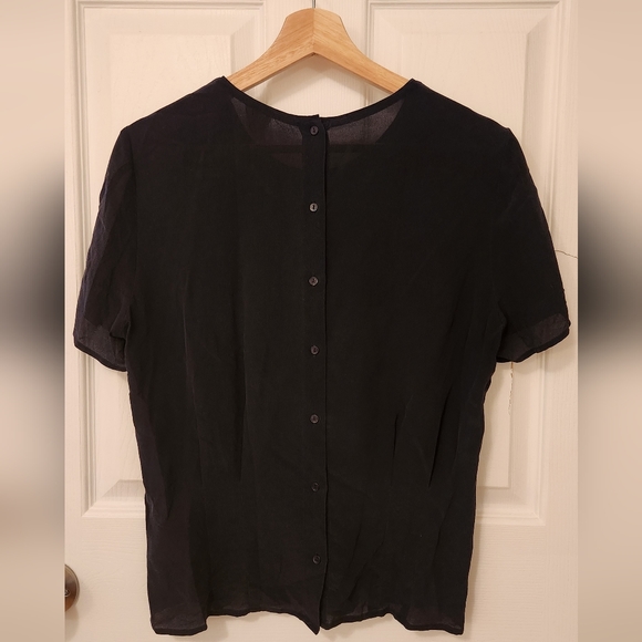 Superb navy silk blouse from Des Petits Hauts - Picture 4 of 10